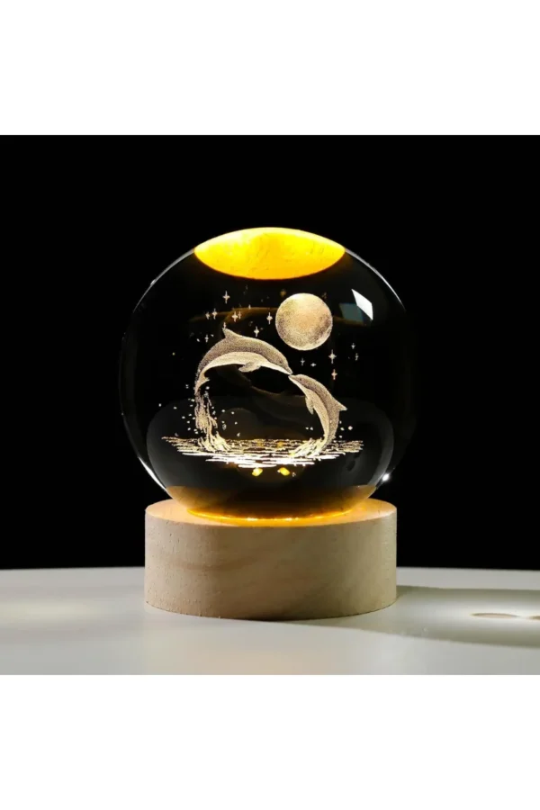 3D Crystal Ball Night Lamp (DOLPHIN)